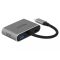 DeLOCK 64074 dokkoló állomás és port replikátor USB 3.2 Gen 1 (3.1 Gen 1) Type-C Szürke