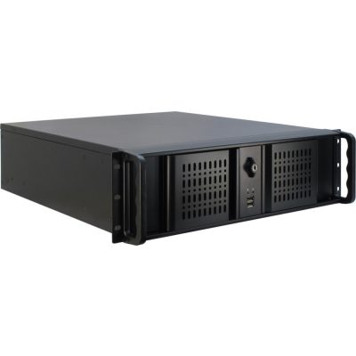 Inter-Tech 3U-3098-S Rack Fekete