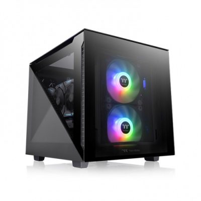 Thermaltake Divider 200 TG Micro Tower Fekete