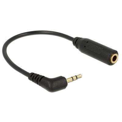 DeLOCK 0.175m 2.5mm/3.5mm audio kábel 0,175 M Fekete