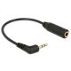 DeLOCK 0.175m 2.5mm/3.5mm audio kábel 0,175 M Fekete