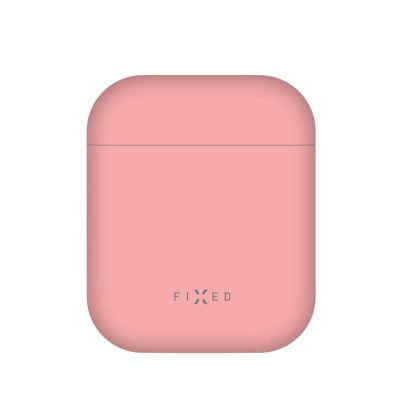 FIXED Ultravékony szilikon tok Silky Apple Airpods 1 és 2.-höz, pink