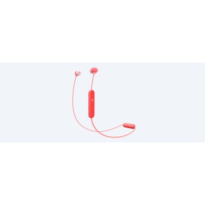 Sony WI-C300 Headset Vezeték nélküli Hallójárati Hívás/zene Micro-USB Bluetooth Vörös