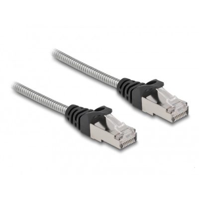 DeLOCK 80249 hálózati kábel Fekete, Ezüst 1 M Cat6a U/FTP (STP)