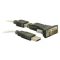 DeLOCK USB 2.0 to Serial Adapter soros kábel Fekete USB A típus DB-9