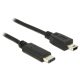 DeLOCK 83603 USB kábel 1 M USB 2.0 USB C Mini-USB B Fekete