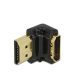 DeLOCK HDMI-A/HDMI-A male, F/M, 90° Fekete