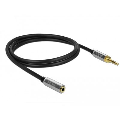 DeLOCK 85779 audio kábel 0,5 M 3.5mm Fekete, Szürke