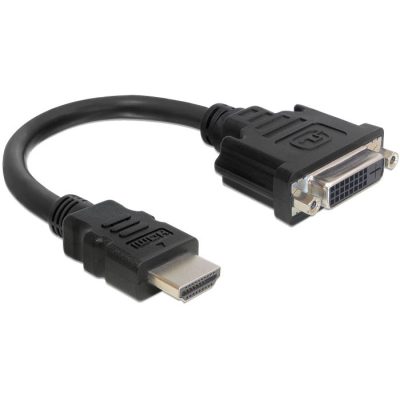 DeLOCK 0.2m HDMI-DVI M/F 0,2 M HDMI A-típus (Standard) DVI-D Fekete