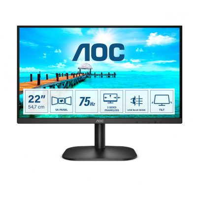 AOC B2 22B2H/EU LED display 54,6 cm (21.5") 1920 x 1080 pixelek Full HD Fekete