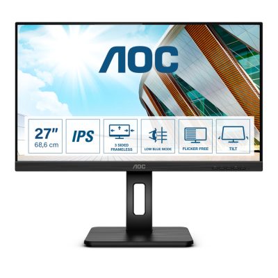 AOC P2 27P2Q LED display 68,6 cm (27") 1920 x 1080 pixelek Full HD Fekete