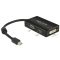 DeLOCK 0.16m DisplayPort/VGA + HDMI + DVI 0,16 M Mini DisplayPort VGA (D-Sub)+ HDMI + DVI Fekete