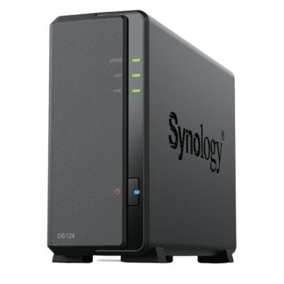 Synology DiskStation DS124 tárolószerver NAS Asztali Ethernet/LAN csatlakozás Fekete RTD1619B