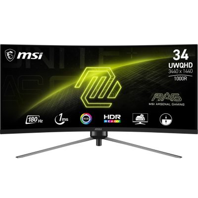 MSI MAG 345CQRDE számítógép monitor 86,4 cm (34") 3440 x 1440 pixelek UltraWide Dual Quad HD Fekete