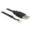 DeLOCK USB 2.0 A M / 5 pin V5 1.5m kamerakábel 1,5 M Fekete