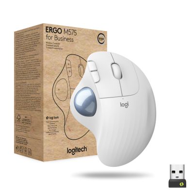 Logitech ERGO M575 for Business egér Jobbkezes RF vezeték nélküli + Bluetooth Hanyattegér 2000 DPI