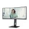 AOC CU34P3CV számítógép monitor 86,4 cm (34") 3440 x 1440 pixelek UltraWide Quad HD LED Fekete