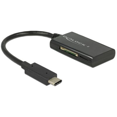 DeLOCK 91740 kártyaolvasó USB 3.2 Gen 1 (3.1 Gen 1) Type-C Fekete