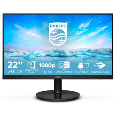 Philips V Line 221V8/00 számítógép monitor 54,6 cm (21.5") 1920 x 1080 pixelek Full HD LED Fekete