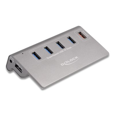 DeLOCK 64182 hálózati csatlakozó USB 3.2 Gen 2 (3.1 Gen 2) Type-A 10 Mbit/s Szürke