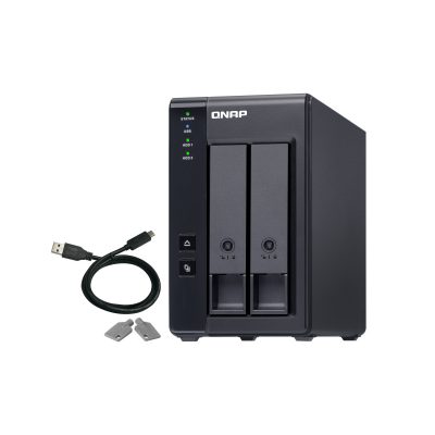 QNAP TR-002 tárolóegység burkolat HDD/SSD ház Fekete 2.5/3.5"