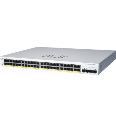 Cisco CBS220-24P-4X Vezérelt L2 Gigabit Ethernet (10/100/1000) Ethernet-áramellátás (PoE) támogatása Fehér