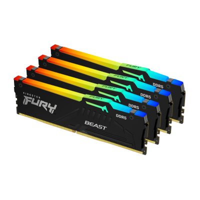 Kingston Technology FURY Beast RGB memóriamodul 128 GB 4 x 32 GB DDR5 5200 MHz