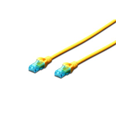 Digitus 5m Cat5e U/UTP hálózati kábel Sárga U/UTP (UTP)