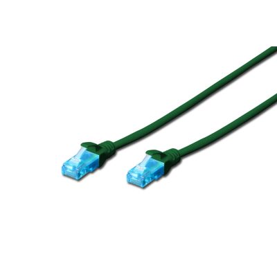 Digitus 5m Cat5e U/UTP hálózati kábel Zöld U/UTP (UTP)