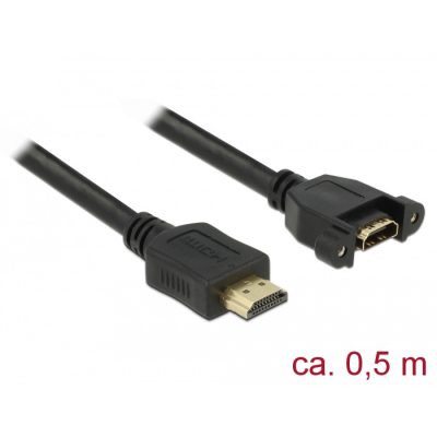 DeLOCK 85463 HDMI kábel 0,5 M HDMI A-típus (Standard) Fekete