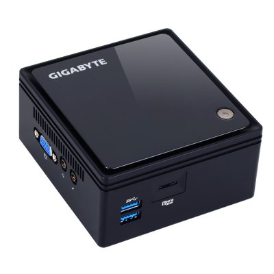 Gigabyte GB-BACE-3160 PC/munkaállomás alapgép 0,69 liter méretű számítógép Fekete J3160 1,6 GHz