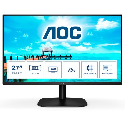 AOC 27B2DM számítógép monitor 68,6 cm (27") 1920 x 1080 pixelek Full HD Fekete