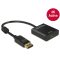 DeLOCK 62607 video átalakító kábel 0,2 M DisplayPort HDMI A-típus (Standard) Fekete