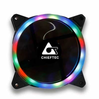 Chieftec AF-12RGB számítógépes hűtőrendszer Ventilátor 12 cm Fekete 1 dB