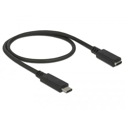 DeLOCK 85532 USB kábel 0,5 M USB 3.2 Gen 1 (3.1 Gen 1) USB C Fekete