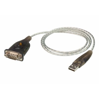 ATEN UC232A1-AT soros kábel Fekete, Fémes 1 M USB A típus DB-9