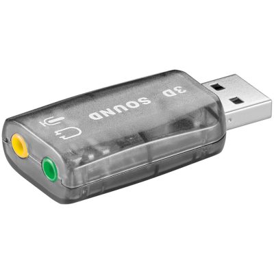 Goobay 95451 csatlakozó átlakító 2 x 3.5 mm USB 2.0 Átlátszó