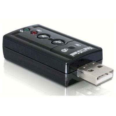 DeLOCK 61645 csatlakozó átlakító USB 2.0 2x 3.5 Fekete