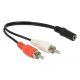 DeLOCK 85806 audio kábel 0,2 M 2 x RCA 3.5mm Fekete, Vörös, Fehér