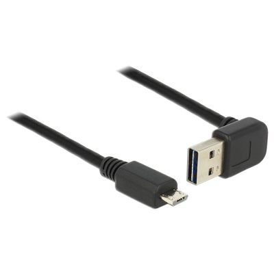 DeLOCK 1m, USB 2.0-A - USB 2.0 micro-B USB kábel USB A Micro-USB B Fekete