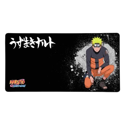 Konix Naruto KX MOUSEPAD XXL BLACK Játékhoz alkalmas egérpad Fekete, Narancssárga