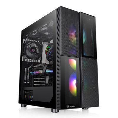 Thermaltake Versa T26 TG ARGB Midi Tower Fekete