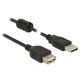 DeLOCK 3m, 2xUSB 2.0-A USB kábel USB 2.0 USB A Fekete