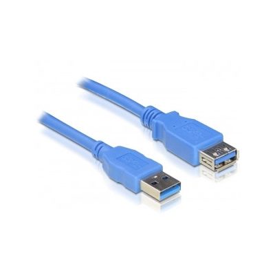 DeLOCK USB 3.0-A M/F - 2m USB kábel USB A Kék