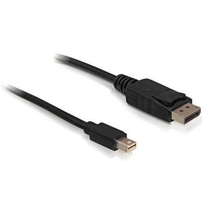 DeLOCK mini DP/DP 1.2 2 M Mini DisplayPort DisplayPort Fekete