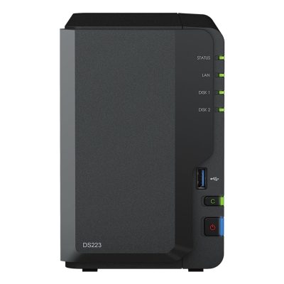 Synology DiskStation DS223 NAS Mini Tower Realtek RTD1619B 2 GB DDR4 8 TB HDD DiskStation Manager Fekete