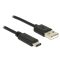 DeLOCK 83600 USB kábel 1 M USB 2.0 USB C USB A Fekete