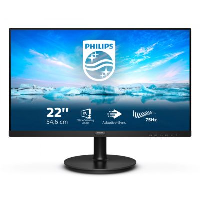 Philips V Line 222V8LA/00 számítógép monitor 54,6 cm (21.5") 1920 x 1080 pixelek Full HD LCD Fekete