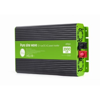 EnerGenie EG-PWC-PS2000-01 áramátalakító és inverter Automatikus 2000 W Fekete, Zöld