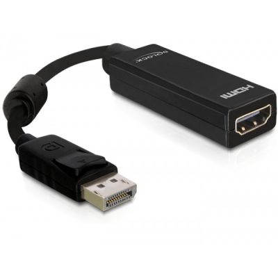 DeLOCK 61849 video átalakító kábel 0,125 M DisplayPort HDMI A-típus (Standard) Fekete